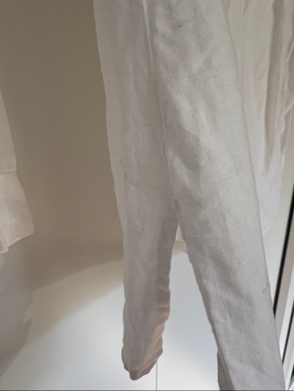 100% Irish Linen & Lace button up shirt S - Picture 7 of 12